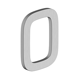 Antique Hardware 4 Inch Tall E Series Stainless Steel Number 0 (Several Finishes) LETTER PLAQUE