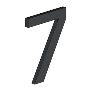 Antique Hardware 4 Inch Tall E Series Stainless Steel Number 7 (Several Finishes) LETTER PLAQUE