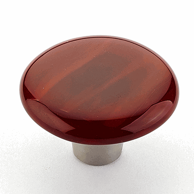 ##Antique Hardware## 1 1/2 Inch Designer Ice Collection Glass Cabinet Knobs & Stainless Steel Finish