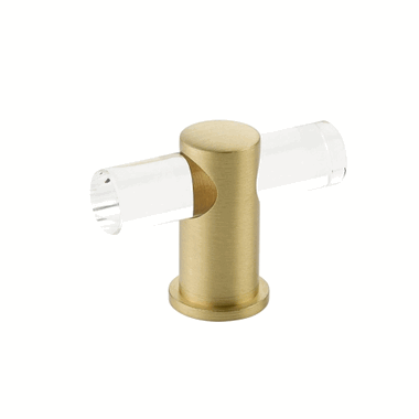 ##Antique Hardware## 2 Inch Lumiere Acrylic T-Shaped Cabinet & Furniture Knob