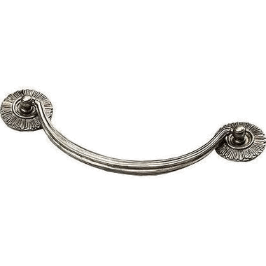 Antique Hardware 2 1/8 Inch (5 1/2 Inch c-c) Sunburst Cabinet Bail Pull with Rosettes BAIL PULL
