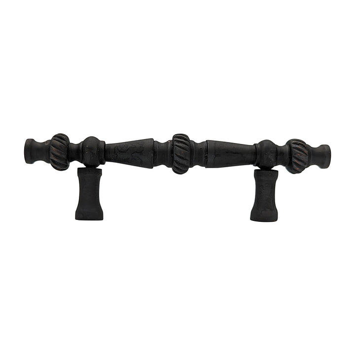 ##Antique Hardware## 5 Inch Overall (3 Inch c-c) Solid Brass Georgian Roped Style Pull (Several Finishes Available)