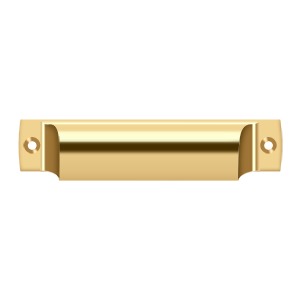 ##Antique Hardware## 4 Inch Solid Brass Rectangular Shell Cabinet & Furniture Cup Pull (Several Finishes Available)