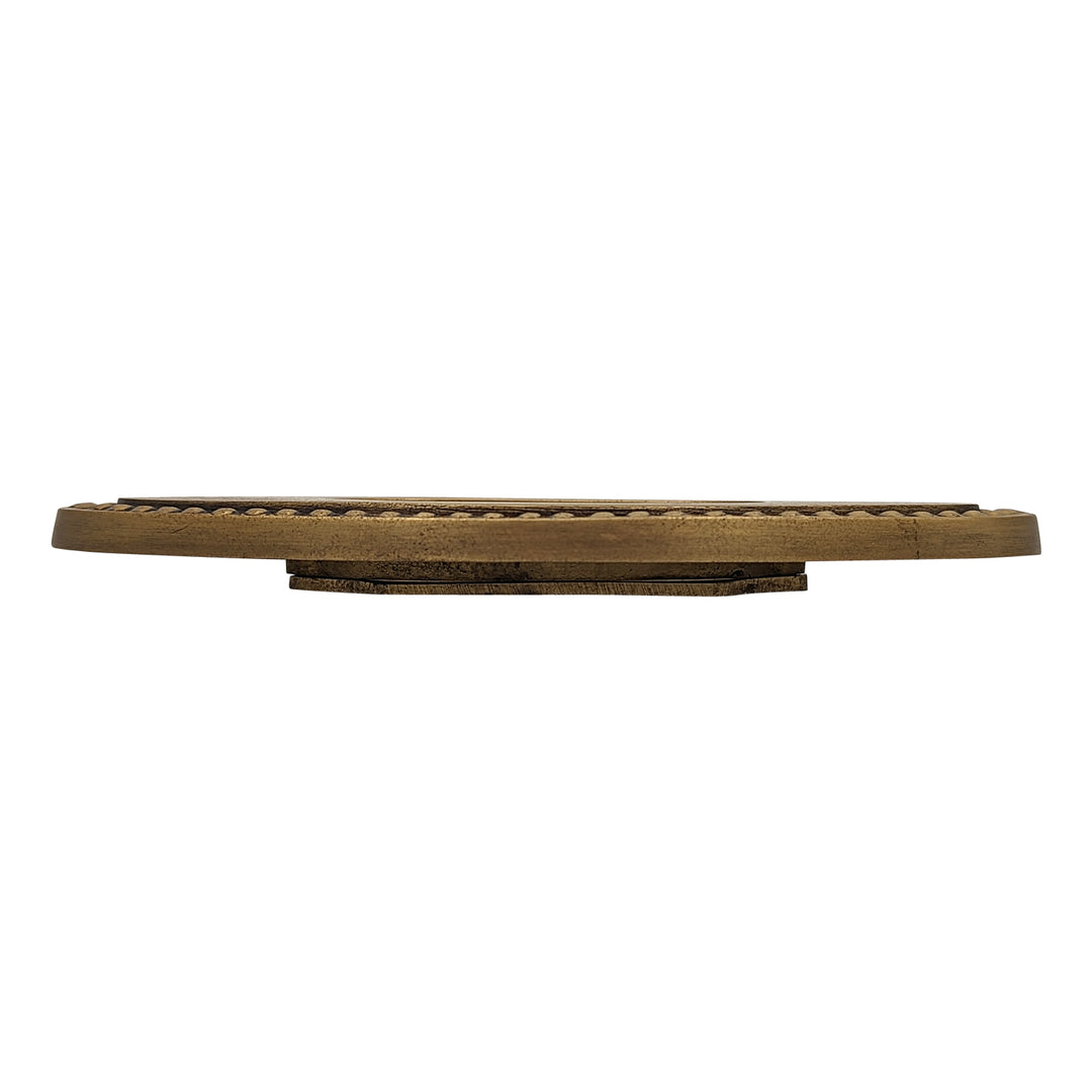 Antique Hardware 5 7/8 Inch Solid Brass Oval Beaded Pull CABINET PULL