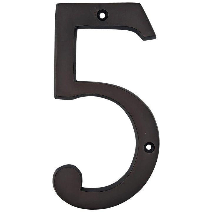 Antique Hardware 6 Inch Tall House Number 5 ADDRESS PLAQUE