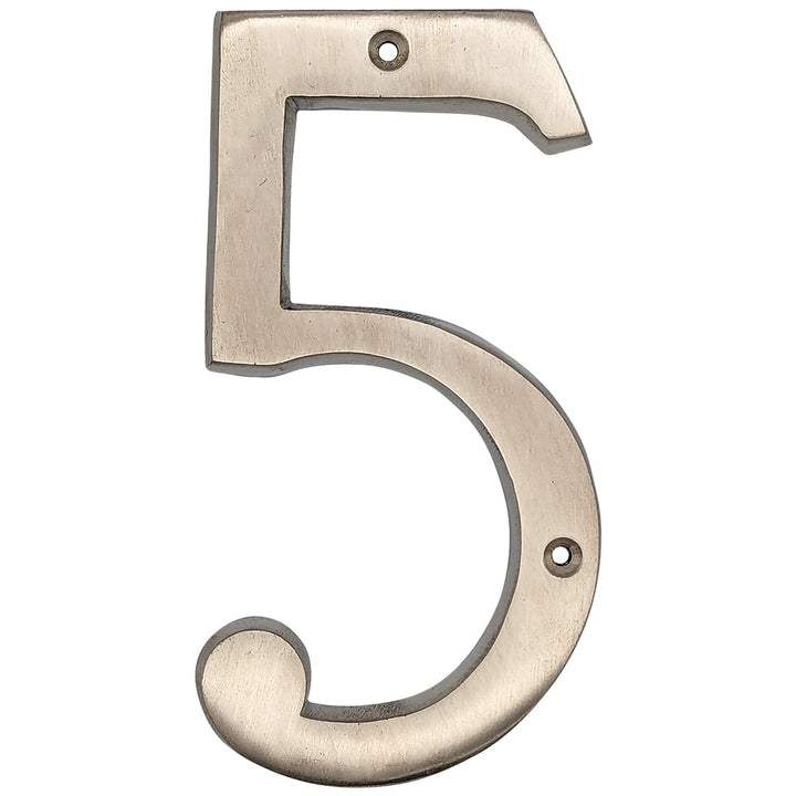 Antique Hardware 6 Inch Tall House Number 5 ADDRESS PLAQUE