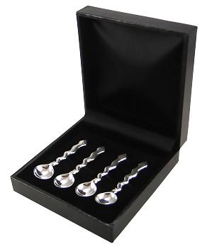##Antique Hardware## Set of 4 Sterling Silver Serpent (Boxed)
