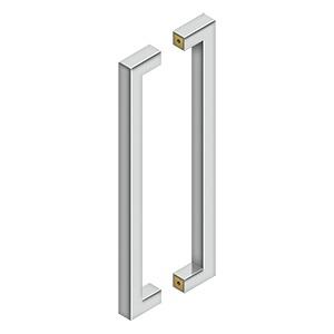 Antique Hardware 18 Inch Stainless Steel Contemporary Pulls (Back to Back) Door Knobs & Handles