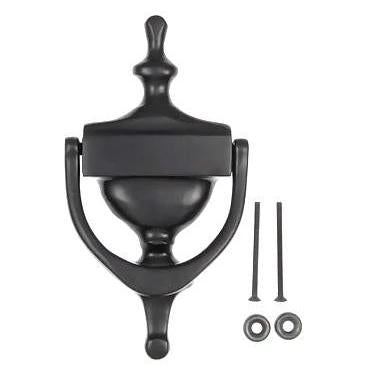 Antique Hardware 7 Inch (6 1/4 Inch c-c) Heritage Style Door Knocker (Flat Black Finish) Door Knockers