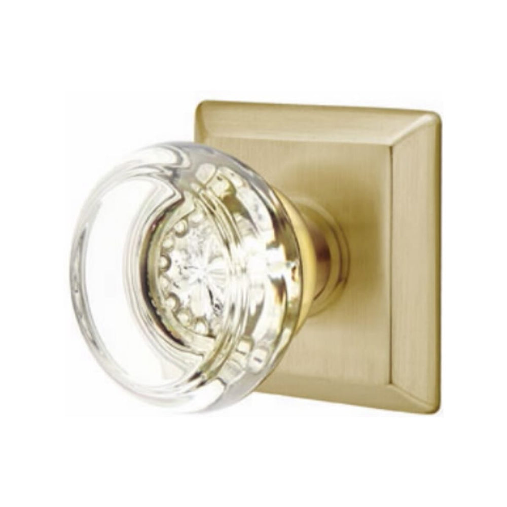 Antique Hardware Emtek Georgetown Crystal Doorknob Set with Quincy Rosette Emtek Glass Crystal Georgetown Door Knob