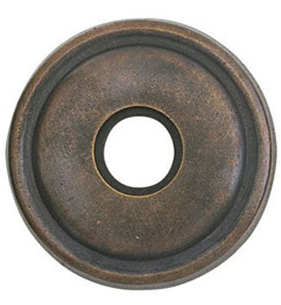 Antique Hardware 2 5/8 Inch Solid Brass Lost Wax Doorbell Button with Round Rosette Door Bells & Chimes