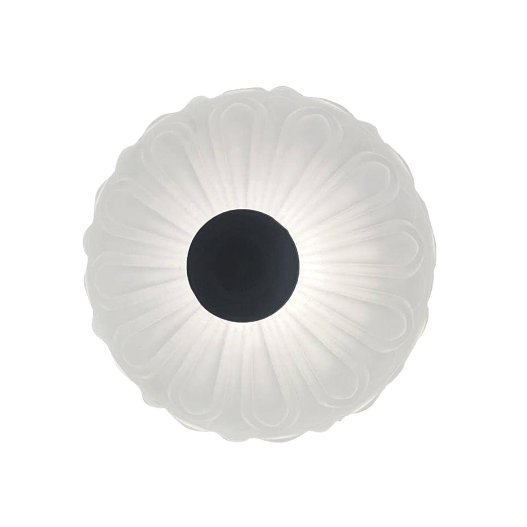Antique Hardware Colonial Style Glass Shade Overhead Ceiling Light Fixture (Flat Black Finish) OVERHEAD LIGHT