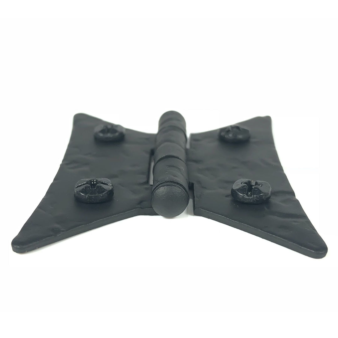 Antique Hardware Cast Iron Hinges: Pair of Black Matte Iron Butterfly Hinges HINGE