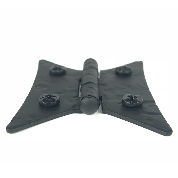 Antique Hardware Cast Iron Hinges: Pair of Black Matte Iron Butterfly Hinges HINGE