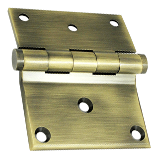 Antique Hardware 3 x 3 1/2 Inch Solid Brass Half Surface Hinge HINGE