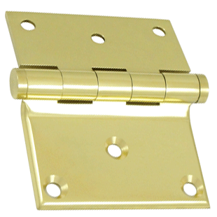 Antique Hardware 3 x 3 1/2 Inch Solid Brass Half Surface Hinge HINGE