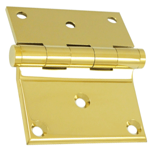 Antique Hardware 3 x 3 1/2 Inch Solid Brass Half Surface Hinge HINGE