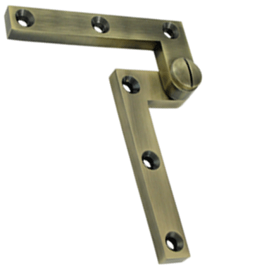 Antique Hardware 4 3/8 x 5/8 x 1 7/8 Inch Solid Brass Pivot Hinge HINGE