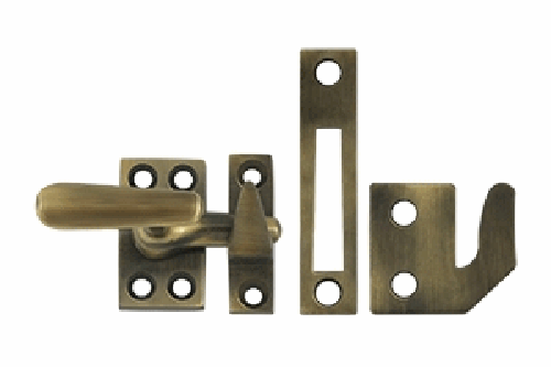 Antique Hardware 1 5/8 Inch Solid Brass Window Lock Casement Fastener SASHLOCK