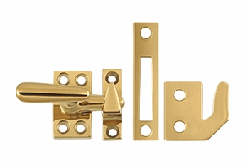 Antique Hardware 1 5/8 Inch Solid Brass Window Lock Casement Fastener SASHLOCK