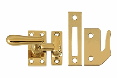 Antique Hardware 2 1/16 Inch Solid Brass Window Lock Casement Fastener SASHLOCK